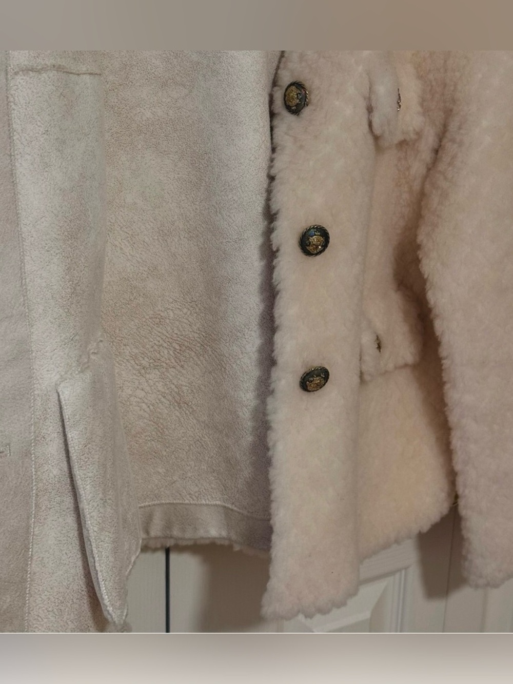 Cream Fuzzy Button-Front
Jacket - Picture 8 of 12